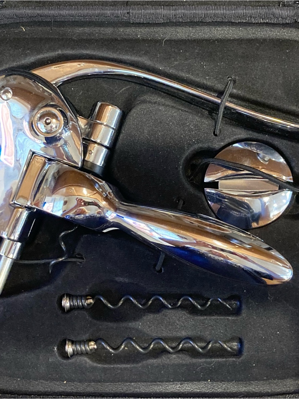Kirkland Signature Chrome Lever-Style Corkscrew Wine Opener